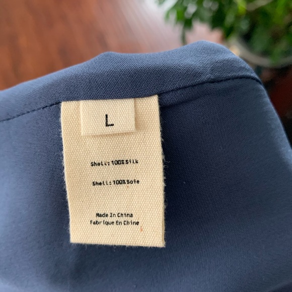 L’agence silk blue top open back large frill sexy - Picture 6 of 8